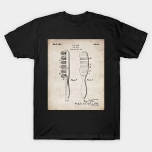 Hair Brush Patent - Salon Art - Antique T-Shirt